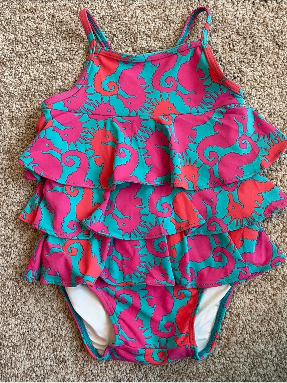 Lilly Pulitzer Baby Size 3-6 Months ruffled one-piece swimsuit